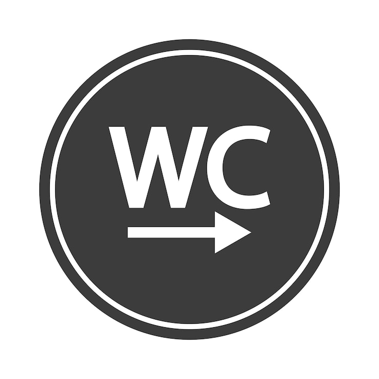 Vector icono de un baño público