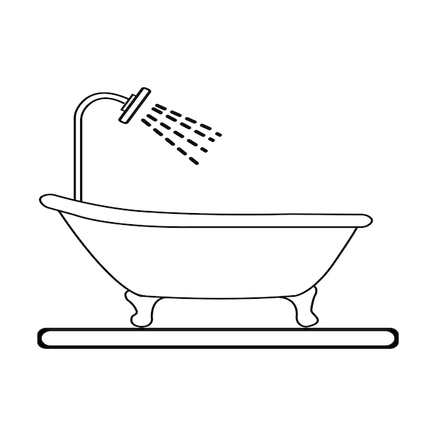 Vector icono de baño