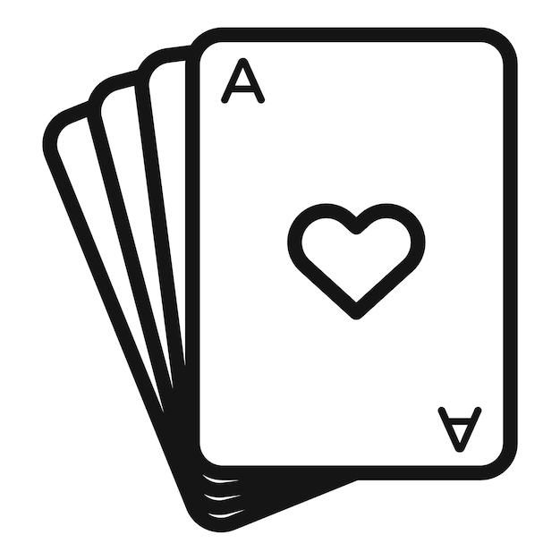 El icono de la baraja de cartas es perfecto para los casinos en línea