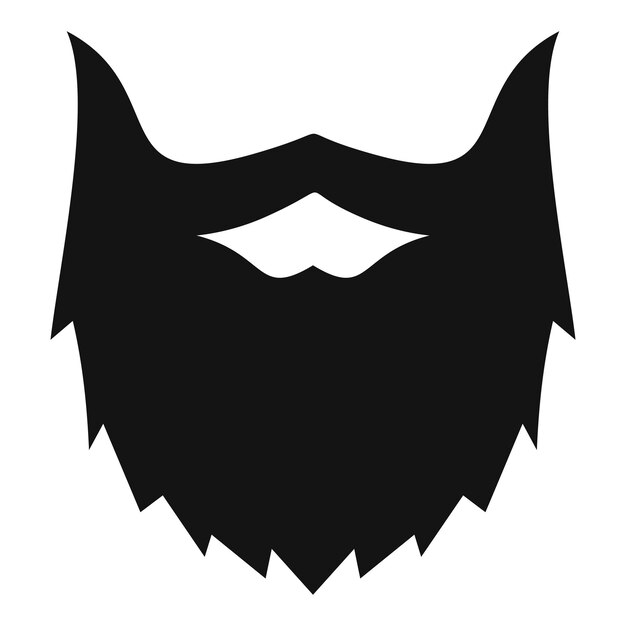 Icono de barba villana Ilustración sencilla del icono vectorial de barba vilana para la web