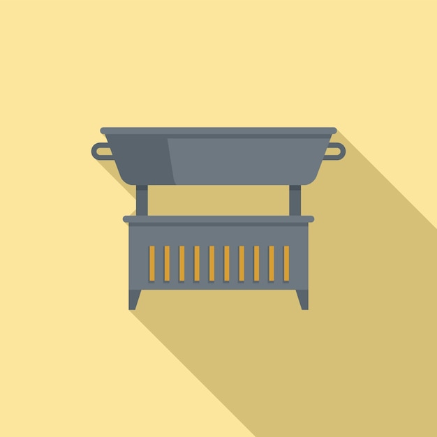 Icono de barbacoa brasero Ilustración plana del icono de vector de barbacoa brasero para diseño web