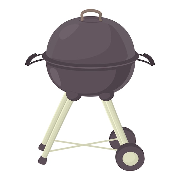 Icono de barbacoa hervidor ilustración de dibujos animados de icono de vector de barbacoa hervidor para web aislado sobre fondo blanco