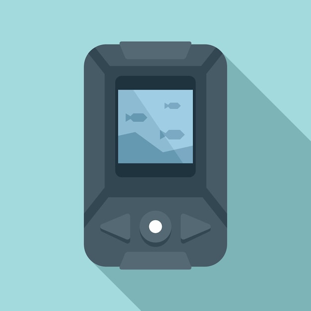 Icono de barco ecosonda Ilustración plana del icono de vector de barco ecosonda para diseño web
