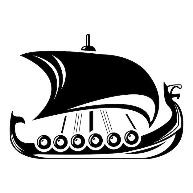 Vector icono de barco escandinavo ilustración simple del icono de vector de barco escandinavo para web