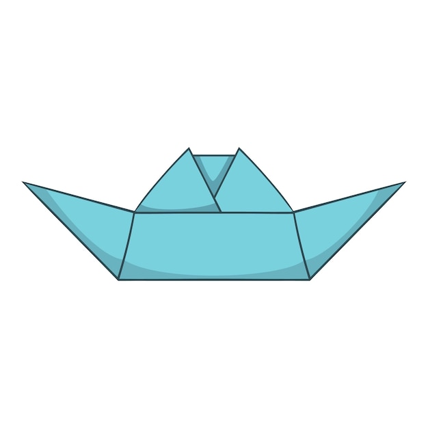 Icono de barco de origami ilustración de dibujos animados de icono de vector de barco de origami para diseño web