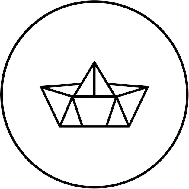 Icono de un barco de papel