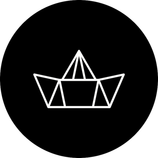 Icono de un barco de papel
