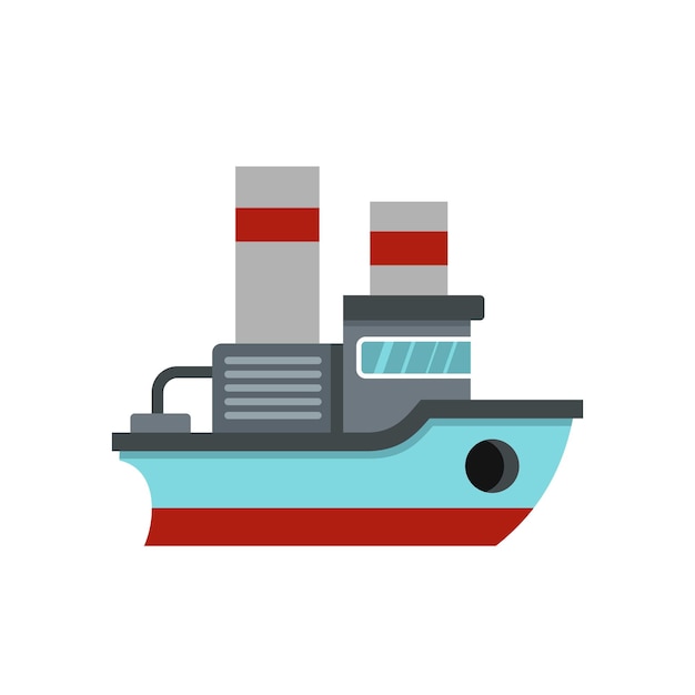 Icono de barco pequeño aislado en la ilustración de vector de fondo blanco