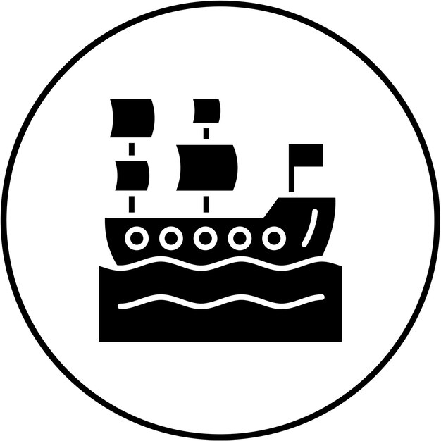 El icono del barco pirata