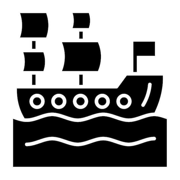 El icono del barco pirata