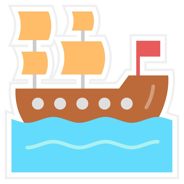 El icono del barco pirata