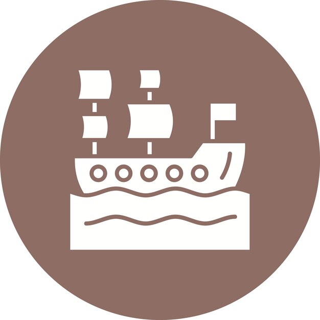 El icono del barco pirata