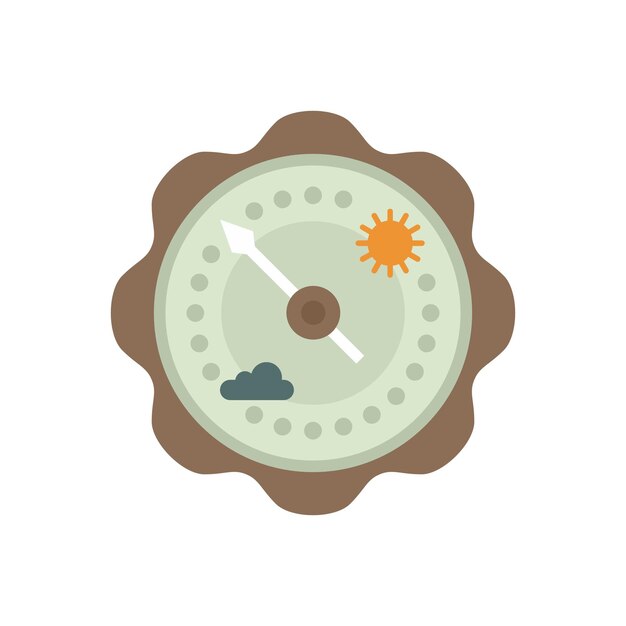 Icono de barómetro de inicio Ilustración plana del icono de vector de barómetro de inicio aislado sobre fondo blanco