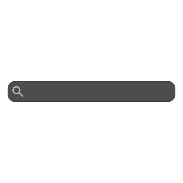 Ícono de barra de búsqueda sólida Ilustración vectorial de búsqueda aislada en blanco Diseño de estilo de glifo de barra