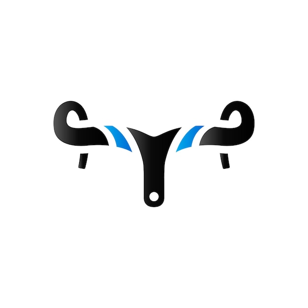 El icono de la barra de caída de la bicicleta en color de tono dúo Partes de ciclismo deportivo