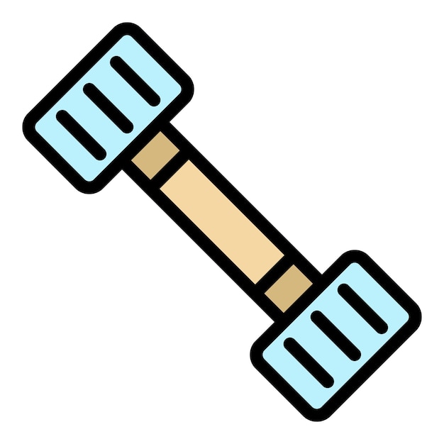 Icono de barra deportiva Contorno icono de vector de barra deportiva color plano aislado