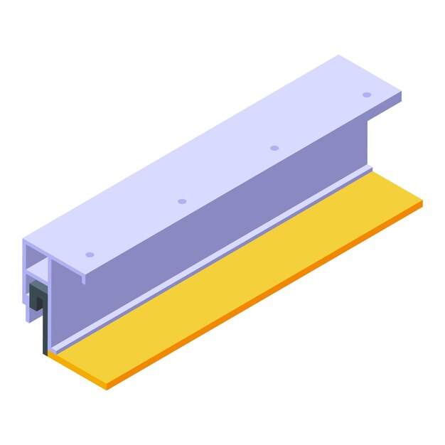 Icono de barra de herramientas de acero vector isométrico sala de estar