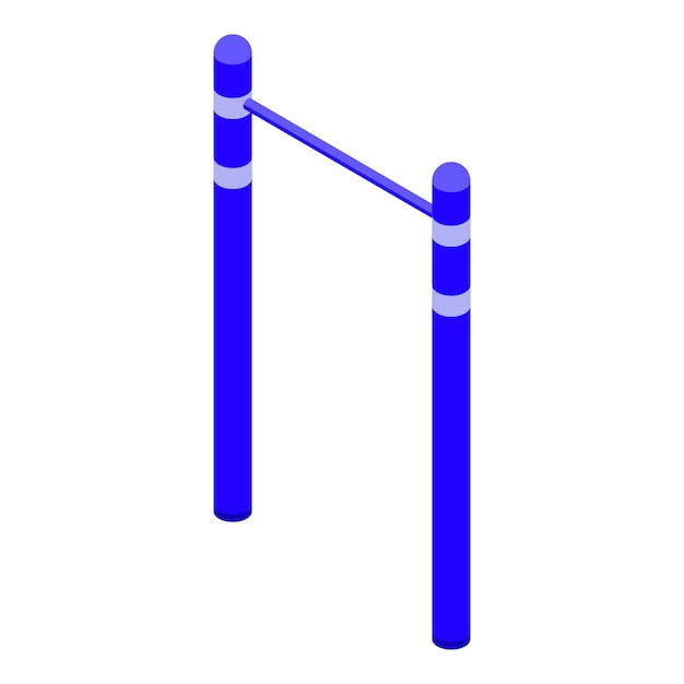 Icono de barra horizontal vector isométrico Entrenamiento callejero Área urbana