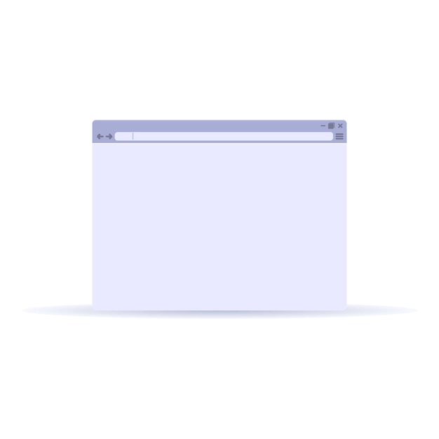 Icono de la barra del navegador Caricatura del icono de vector de la barra del navegador para diseño web aislado sobre fondo blanco