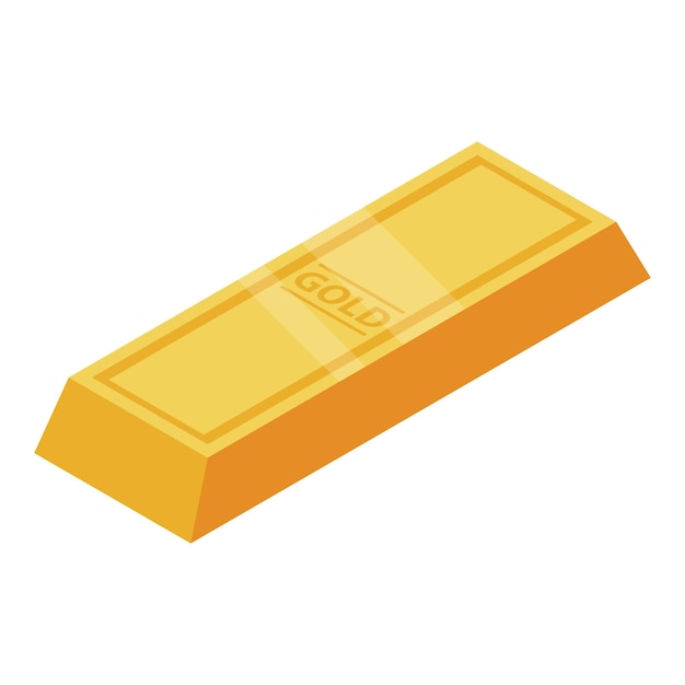 Icono de barra de oro vip Isométrico del icono de vector de barra de oro vip para diseño web aislado sobre fondo blanco