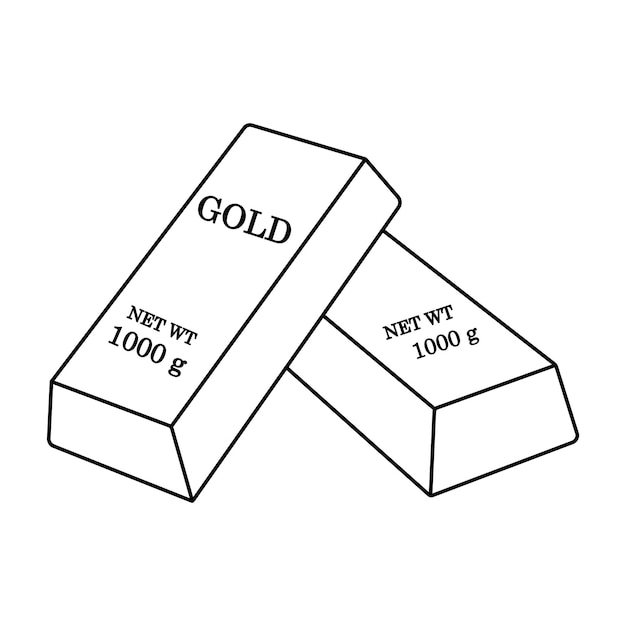 Icono de barra de oro