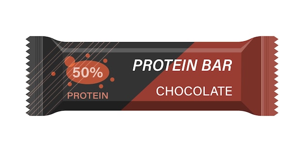 Vector icono de barra de proteína en estilo plano ilustración de vector de postre fitness sobre fondo aislado concepto de negocio de signo de nutrientes de energía