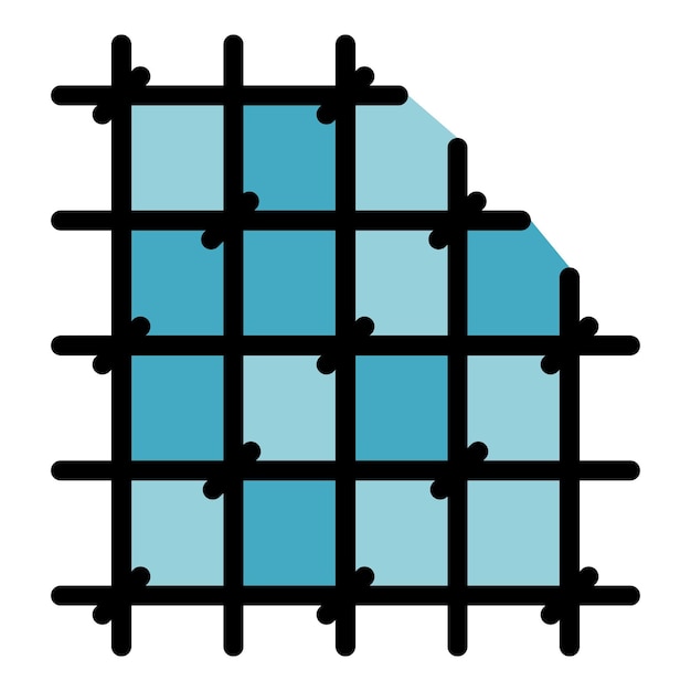 Icono de las barras de la prisión Contorno de las barreras de la prisión Icono vectorial de color plano aislado