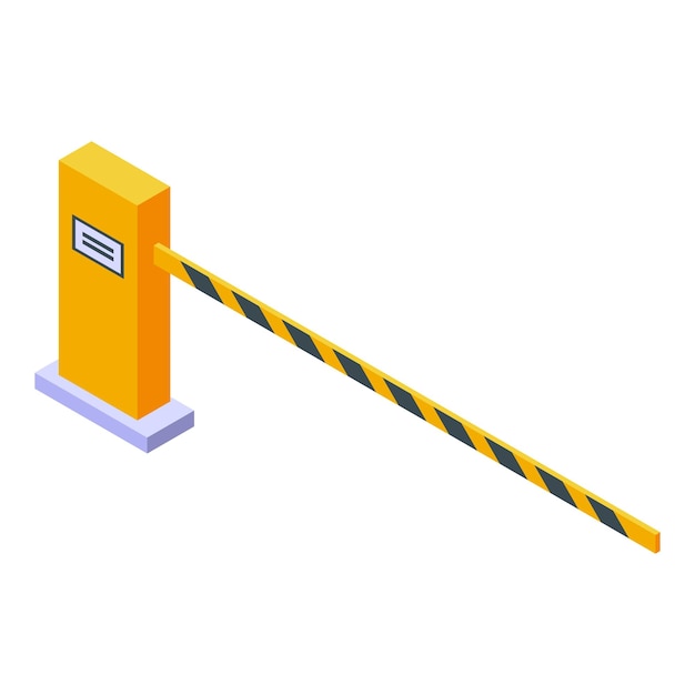 Icono de barrera automática Isométrica del icono de vector de barrera automática para diseño web aislado sobre fondo blanco