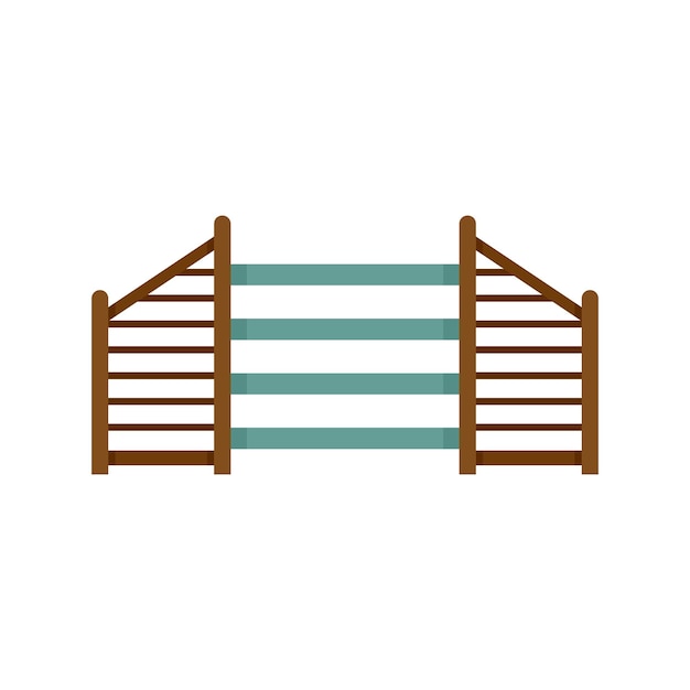 Icono de barrera de entrenamiento para perros Ilustración plana del icono de vector de barrera de entrenamiento para perros aislado sobre fondo blanco
