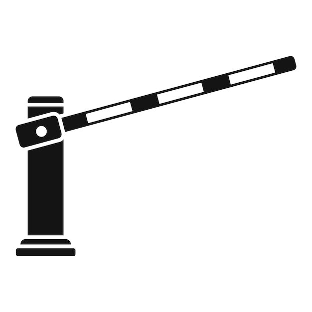 Icono de barrera vector simple Signo obstáculo Peligro protección