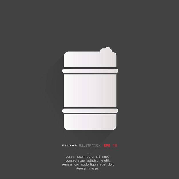 Icono de barril blanco