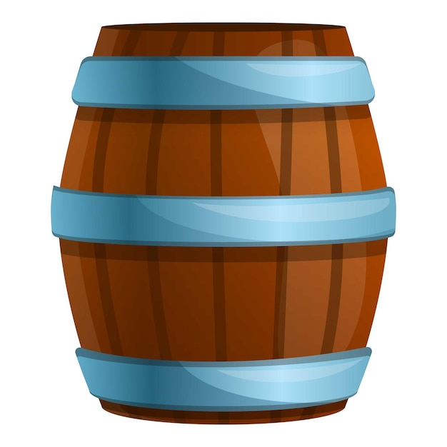 Icono de barril de madera Icono vectorial de barril De madera para el diseño web aislado en fondo blanco