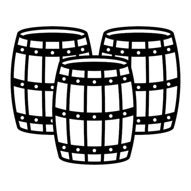 icono de barril modelo de logotipo vectorial logotipo de barril de madera
