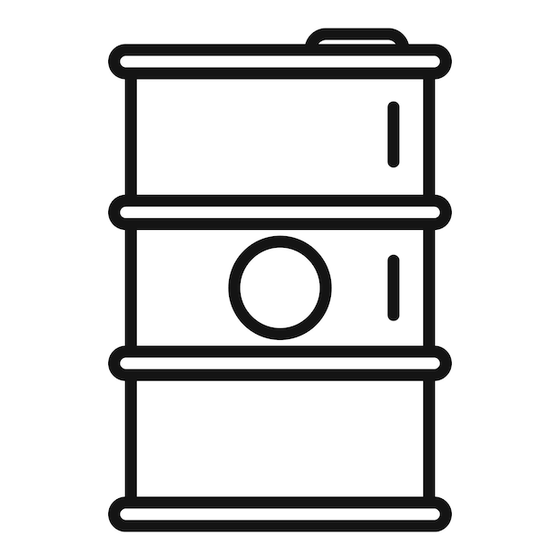 Icono de barril de petróleo ecológico vector de contorno Hogar digital Cuidado digital