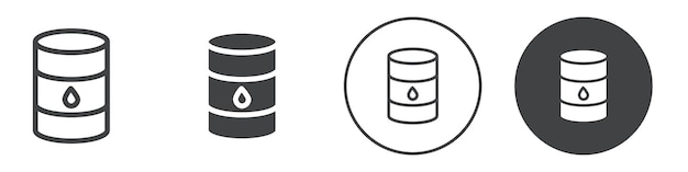 El icono del barril de petróleo es el contorno del logotipo vectorial