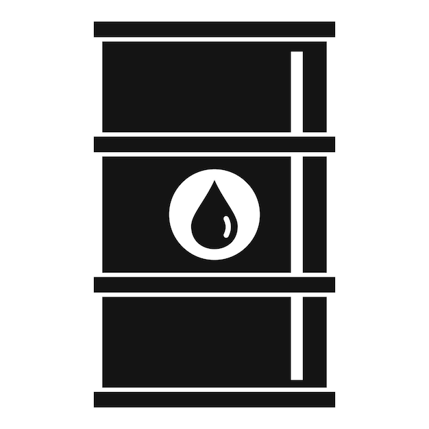 Icono de barril de petróleo ilustración sencilla del icono vectorial de barrel de petróleo para la web