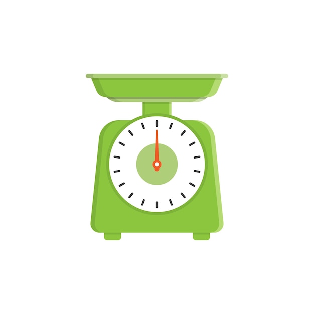 Icono de báscula de baño en estilo plano Ilustración de vector de medición de masa sobre fondo aislado Concepto de negocio de signo de sobrepeso
