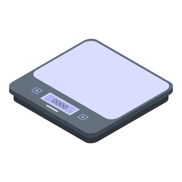 Icono de báscula para el hogar Isométrico del icono de vector de báscula para el hogar para diseño web aislado en fondo blanco