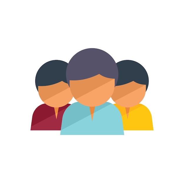 Icono de base de datos de clientes vector plano Datos CRM Acceso a plataforma aislado