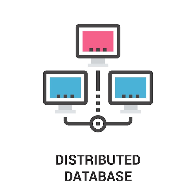 Icono de base de datos distribuida