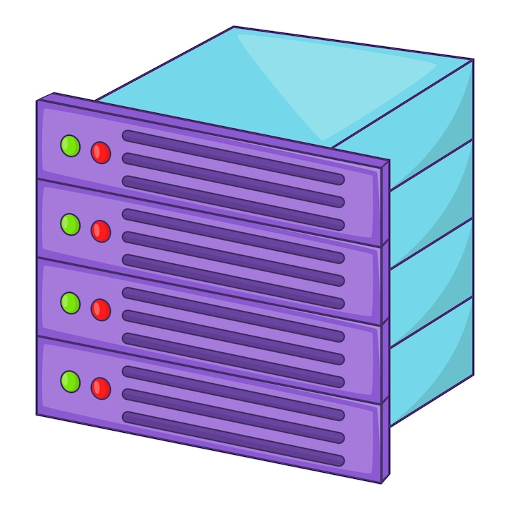 Vector icono de base de datos ilustración de dibujos animados del icono vectorial de la base de datos para el diseño web