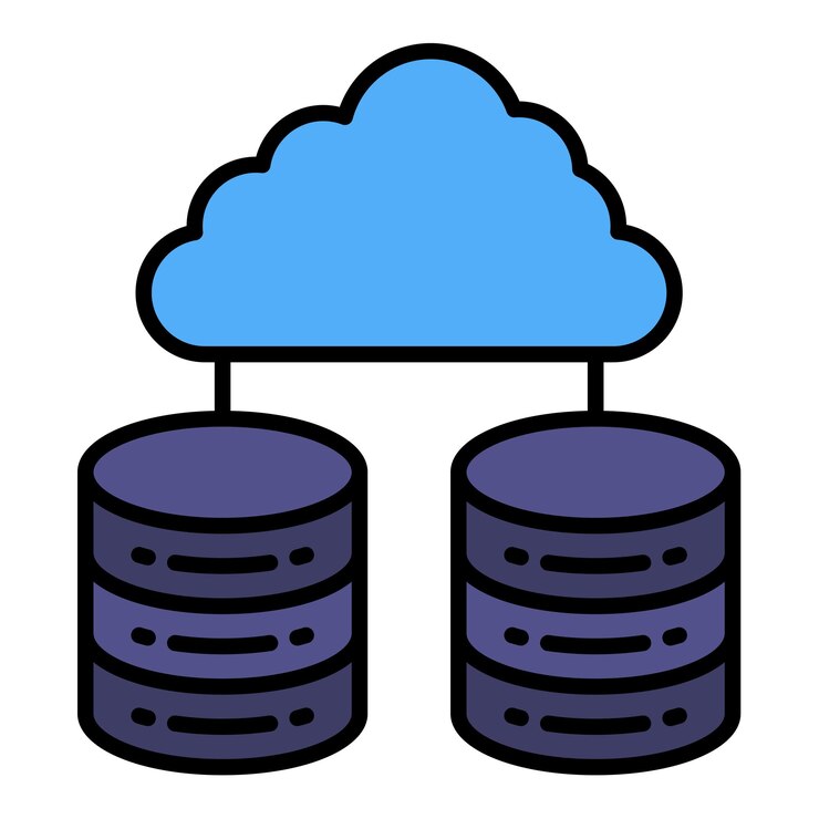Vector icono de la base de datos en la nube
