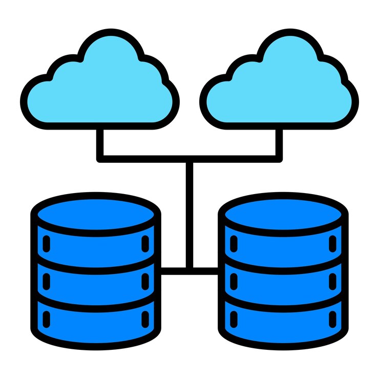 Vector icono de la base de datos en la nube