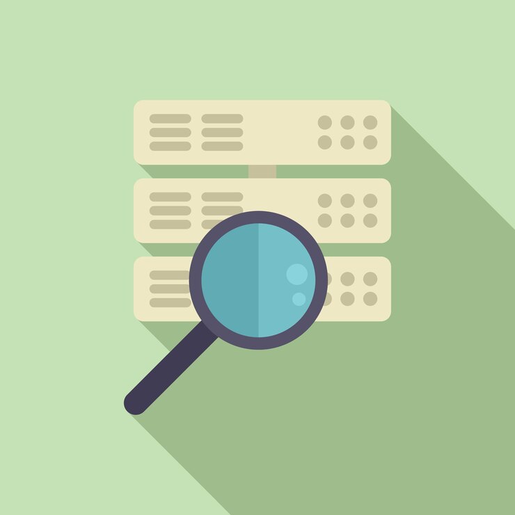 Vector icono de base de datos del servidor vector plano datos crm cliente humano