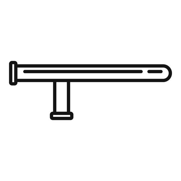 Icono de bastón de policía Icono de vector de bastón de policía de contorno para diseño web aislado sobre fondo blanco