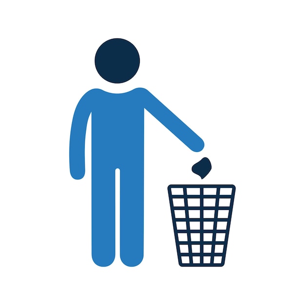 El icono de la basura del contenedor de basura