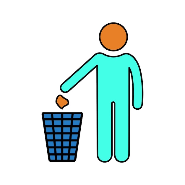El icono de la basura del contenedor de basura