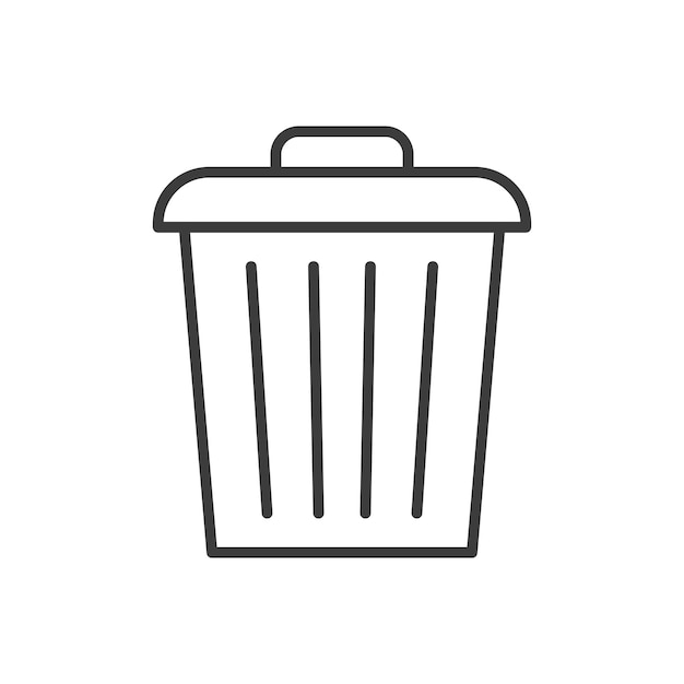 El icono de la basura establece el botón de borrar la basura la canasta de basura símbolo vectorial cubo de basura pictograma cartel de basura