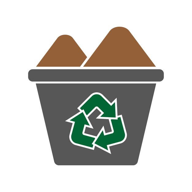 El icono de la basura de reciclaje Ilustración vectorial EPS 10 Imagen de stock