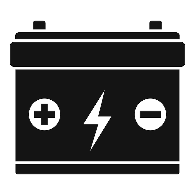 Icono de batería eléctrica de coche ilustración simple del icono de vector de batería eléctrica de coche para diseño web aislado sobre fondo blanco